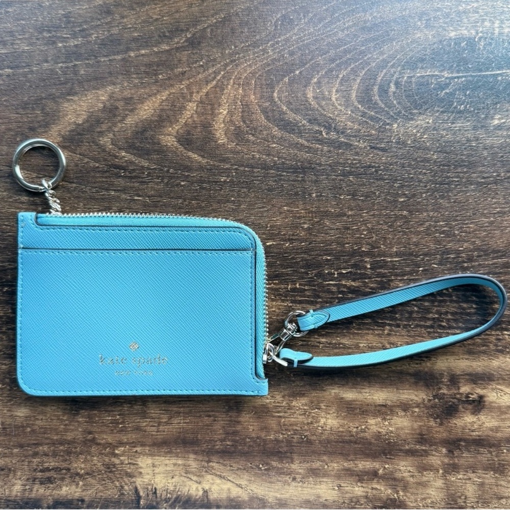 kate spade new york Zip Card Holder Wristlet in Blue - Picture 7 of 12